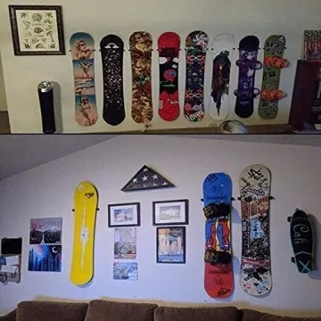 Ski Snowboard Storage Rack with Invisible Design to Hold 2 Boards