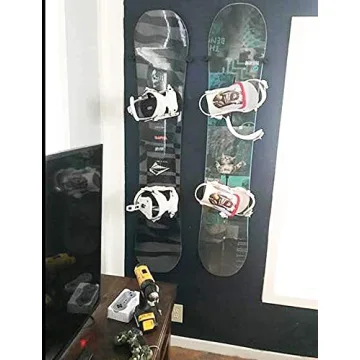 Ski Snowboard Storage Rack with Invisible Design to Hold 2 Boards