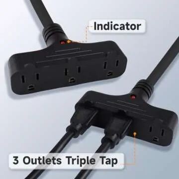 EP 30 Ft Retractable Extension Cord Reel, 16/3 SJTW Power Cord with 3 Electrical Outlets, Ceiling or Wall Mount, 10 Amp Circuit Breaker, Metal Plate, UL Listed, Gray