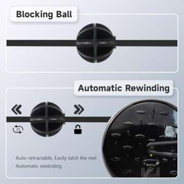 EP 30 Ft Retractable Extension Cord Reel, 16/3 SJTW Power Cord with 3 Electrical Outlets, Ceiling or Wall Mount, 10 Amp Circuit Breaker, Metal Plate, UL Listed, Gray