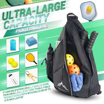 Himal Pickleball Bag Adjustable - Stylish Backpack with Large Capacity for Players