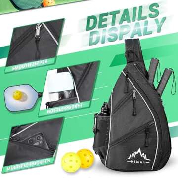 Adjustable Himal Pickleball Backpack with Water Holder