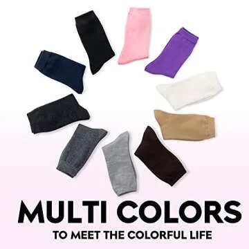 LIXIA Women's Thin Merino Wool Crew Socks - Cozy Comfort