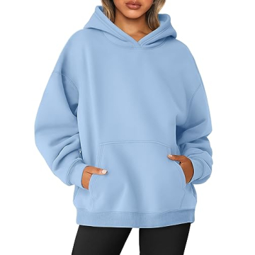 AUTOMET Oversized Sweatshirt for Women - Casual Fleece Pullover Hoodie with Pockets