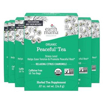 Earth Mama Organic Peaceful™ Tea | Stress Less! Calming, Relaxing Herbal Blend Safe for Pregnancy ...