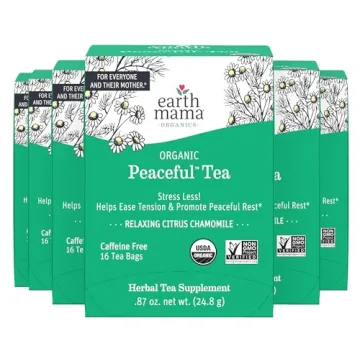 Earth Mama Organic Peaceful™ Tea | Stress Less! Calming, Relaxing Herbal Blend Safe for Pregnancy ...