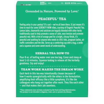 Earth Mama Organic Peaceful Tea for Calming Relaxation