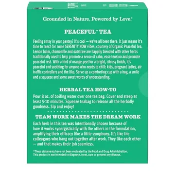 Earth Mama Organic Peaceful Tea for Calming Relaxation