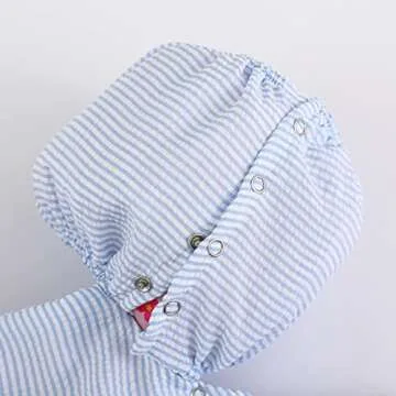 THOVSMOON Toddler Kids Gingham Seersucker Flotation Device Cover Baby Swim Puddle Jumper Cover Life Jacket/Life Vest (Blue)