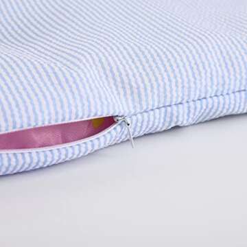 THOVSMOON Toddler Kids Gingham Seersucker Flotation Device Cover Baby Swim Puddle Jumper Cover Life Jacket/Life Vest (Blue)