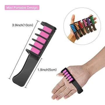 MSDADA 10 Color Hair Chalk for Girls - Hair Chalk Comb Kids Temporary Hair Color Dye - Teen Girl Gift Hair Stuff Accessories Makeup Kit Christmas Gifts Toys for Girls Age 6 7 8 9 10 11 12 13 Year Old