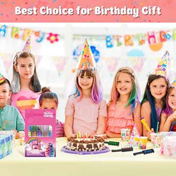 MSDADA 10 Color Hair Chalk for Girls - Hair Chalk Comb Kids Temporary Hair Color Dye - Teen Girl Gift Hair Stuff Accessories Makeup Kit Christmas Gifts Toys for Girls Age 6 7 8 9 10 11 12 13 Year Old