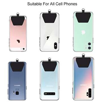 SHANSHUI Phone Lanyard, Neck Strap and Wrist Tether Key Chain Holder Universal for Phone Case Anchor Fit All Smartphones-Black