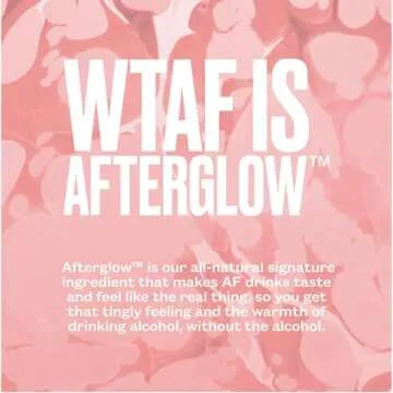 FREE AF Non-Alcoholic Sparkling Rosé, Ready to Drink Mocktail with Afterglow, Low Calories, Crisp & Light, 8.4 fl oz Cans (12 pack)