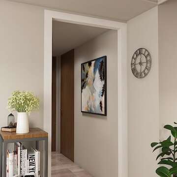 LACHEERY White Oak Wood Border Wallpaper Peel and Stick Bathroom Mirror Frame Border Wood Grain Repair Tape Silver White Wood Bulletin Board Border Trim Self Adhesive Modern Classroom Border 3"x197"