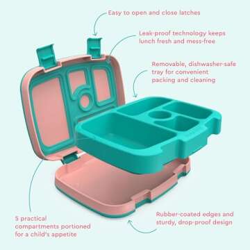 Bentgo Kids Prints Safe & Durable Leak-Proof Lunch Box