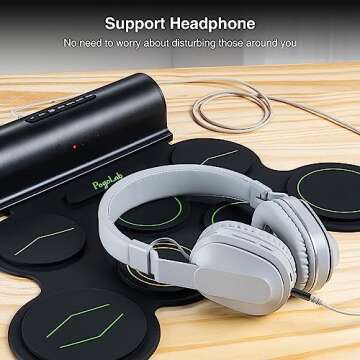 POGOLAB Portable Electric Drum Set with Bluetooth and MIDI