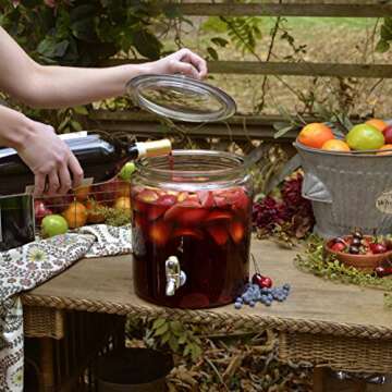 Anchor Hocking Heritage Hill Glass Drink Dispenser, 2 Gallon