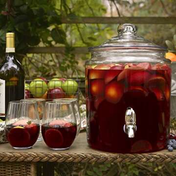 Anchor Hocking Heritage Hill Glass Drink Dispenser, 2 Gallon