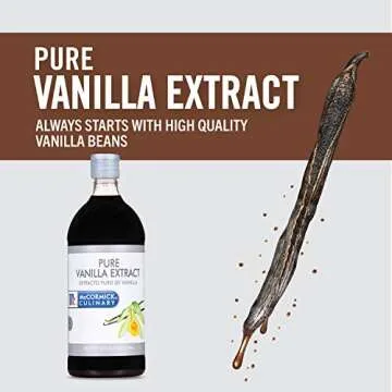 McCormick Culinary Pure Vanilla Extract, 16 fl oz - One 16 Fluid Ounce Vanilla Extract Flavor for Baking Cakes, Cookies, Custards, Icing, Drinks and More