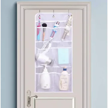 MISSLO Hanging Mesh Shower Organizer with Hooks for Efficiency