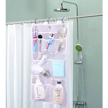 MISSLO Hanging Mesh Shower Organizer with Hooks for Efficiency