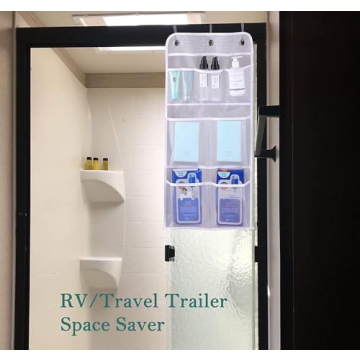 MISSLO Hanging Mesh Shower Organizer with Hooks for Efficiency