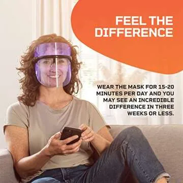 LifePro VizaCure LED Face Mask Light Therapy - Black Led Facial Mask for LED Light Face Therapy - An...