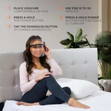 LifePro VizaCure Portable LED Face Mask Light Therapy
