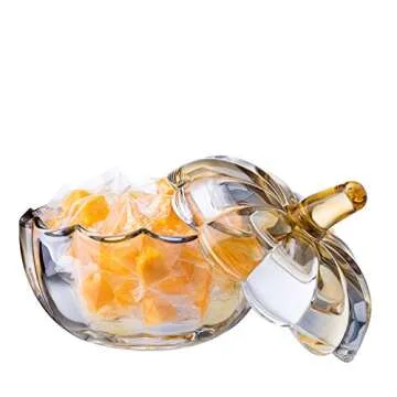 Crystal Pumpkin Jar for Elegant Fall Decor and More