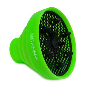 Collapsible Silicone Hair Diffuser Attachment for Travel