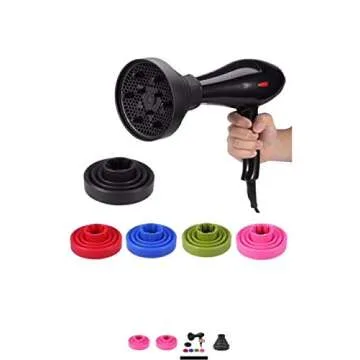 Collapsible Silicone Hair Diffuser Attachment for Travel