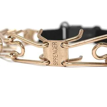 Herm Sprenger Curogan Dog Training Collar with Quick Release Buckle Ultra-Plus Pet Rounded Links Collar Hypoallergenic Nickel Free No-Pull Collar for Dogs Made in Germany 3.2mm x 20in Medium