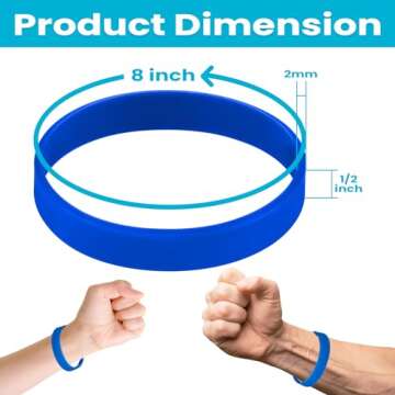 Muka 24 PCS Silicone Wristbands for Adults, Social Distancing Colored Wristbands Silicone Wristbands...