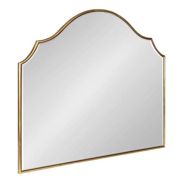 Kate & Laurel Leanna Gold Glam Wall Mirror - Elegant 27.5x31.5 Decor