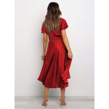 Stunning Miduo Women's Satin Midi Dress for All Occasions