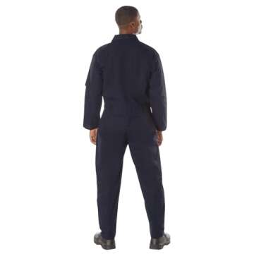 Rothco Men's Pilot Coveralls - Comfortable Navy Jumpsuit