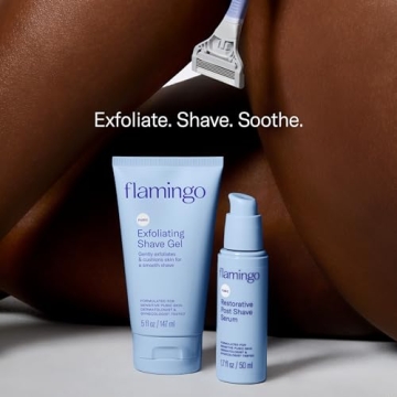 Flamingo Women's Shaving Set for Sensitive Skin - Razor & Refills