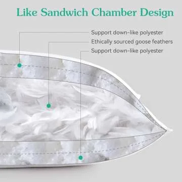 Three Geese Soft Goose Feather Pillows for Comfort