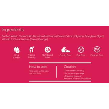 Muun Feminine Wipes Flushable - 50 Counts Individual Vaginal Wipes Ph Balance, Anti Itch Deodorant Hygiene Wrapped Personal Cleansing, Wet Wipes for Intimate, Butt