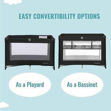 Dream On Me Zazzy Portable Playard with Bassinet