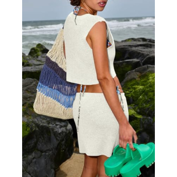 Trendy Tankaneo Women 2 Piece Outfits Y2K Style