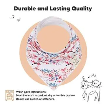 10-Pack Organic Baby Bandana Bibs for Girls and Boys