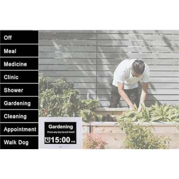 Digital Day Calendar Clock for Seniors with 12 Alarms