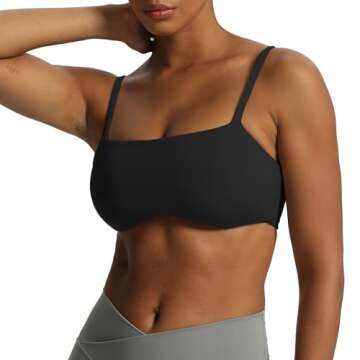 Aoxjox Women's Define Sculpt Bandeau Sports Bras for Activewear Style and Comfort