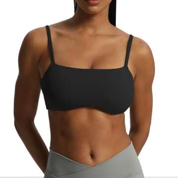 Aoxjox Women's Sculpt Bandeau Sports Bra for Ultimate Comfort