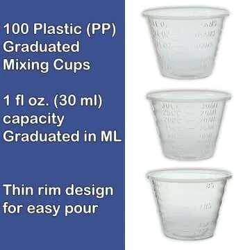 NSI 100 Epoxy Resin Mixing Cups 30ml Disposable & Reusable