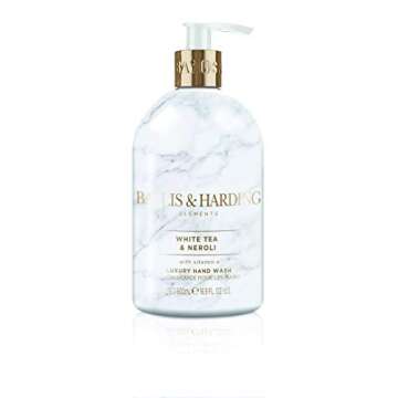 Baylis & Harding Liquid Hand Soap Wash with Dispenser, Elements, White Tea & Neroli, 500ml