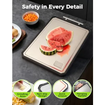 Versatile Titanium Cutting Board with Juice Groove