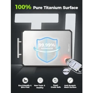 Versatile Titanium Cutting Board with Juice Groove